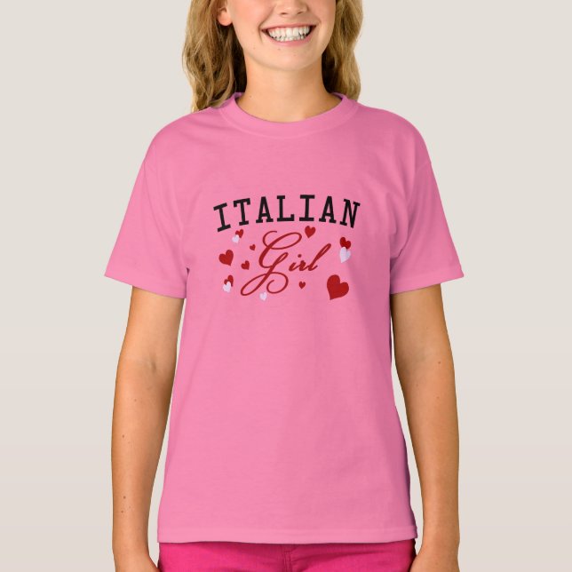 Camiseta de niña italiana (Anverso)