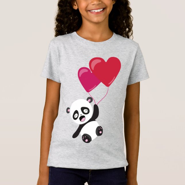 Camiseta de niña Love Bear de doble cara (Anverso)