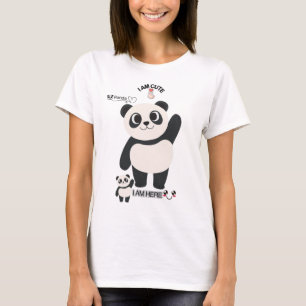 Camiseta de niña panda dulce Estilo panda Kawai