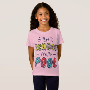 Camiseta de niña para fiesta junto a la piscina -