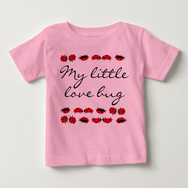 Camiseta de niña pequeña mi pequeño insecto de amo (Anverso)