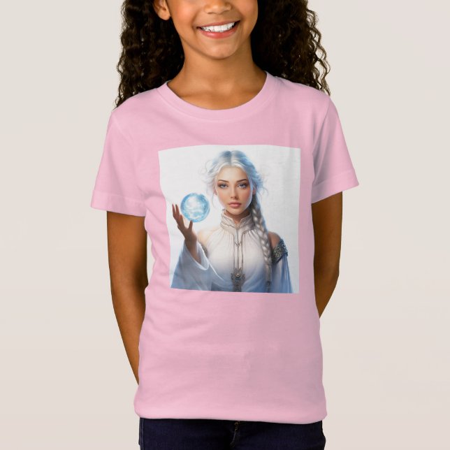 Camiseta de niña; personaje de fantasía (Anverso)