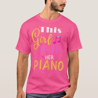 Camiseta de niña pianista I Pianista Amante del pi