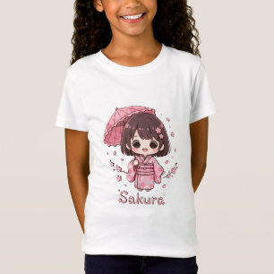 Camiseta de niña Sakura Kawaii - K Anime japonés l