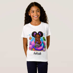 Camiseta de niña sirena adorable para niños