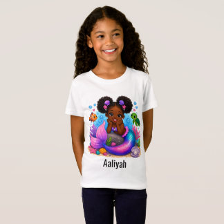 Camiseta de niña sirena adorable para niños
