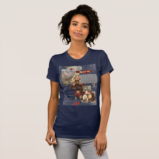 Camiseta de niña sobre mí (Anverso completo)