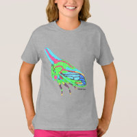 Camiseta de niña (vívida) - Saltamontes de roble