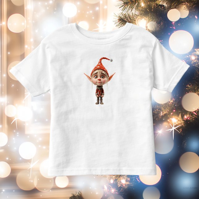 Camiseta de niña Waifish elfo de Navidad (Subido por el creador)