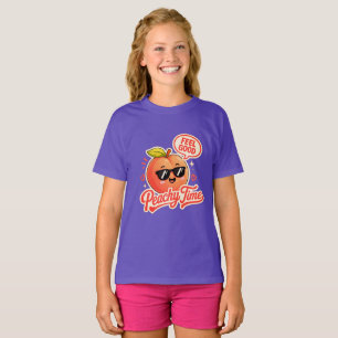 Camiseta de niñas adorables melocotón