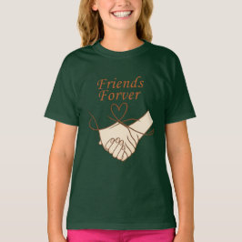 Camiseta de niñas con diseño de manos entrelazadas