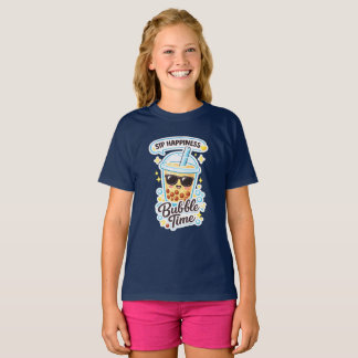 Camiseta de niñas de burbujas de té lindas diseño 