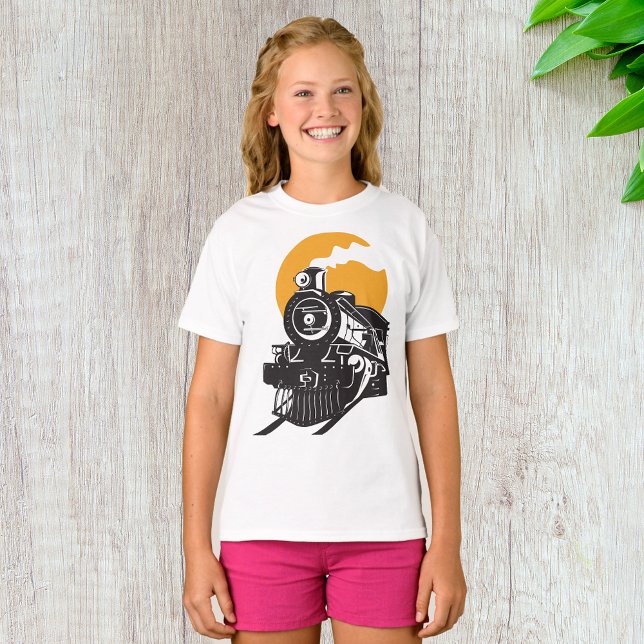 Camiseta de niñas de tren de vapor (Subido por el creador)