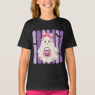 Camiseta de niñas fantasma de Halloween linda