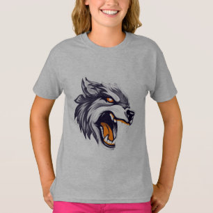 Camiseta de niñas Lobo Feroz