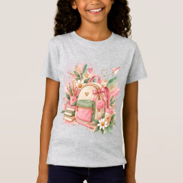 Camiseta de niñas para el regreso a clases con acu
