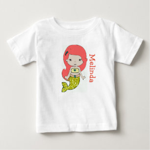 Camiseta de niñera de sirena personalizada