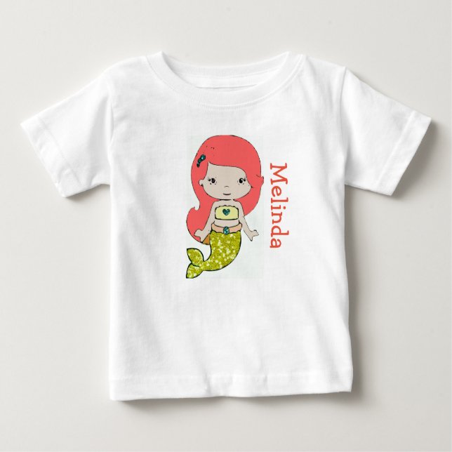 Camiseta de niñera de sirena personalizada (Anverso)