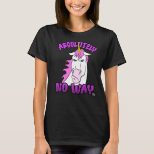 Camiseta De ninguna manera divertido, gruñón rosa unicornio