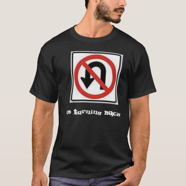 Camiseta de "ninguna vuelta del U" de los hombres (Anverso)