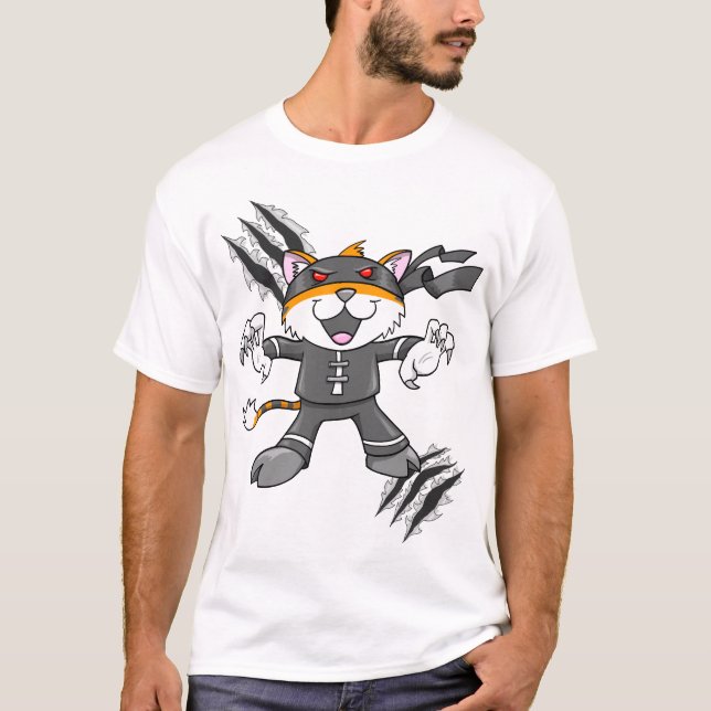 Camiseta de Ninja del guerrero del estilo del (Anverso)