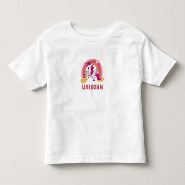 camiseta de niño/a con estampado de unicornio bebé (Anverso)