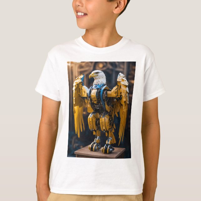 Camiseta de niño Águila Robótica (Anverso)