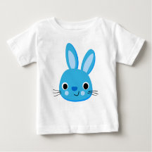 Camiseta de niño bebé de conejo azul