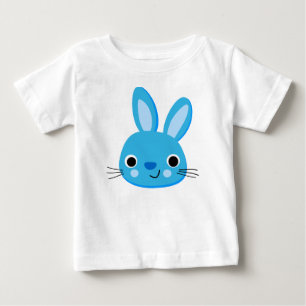 Camiseta de niño bebé de conejo azul