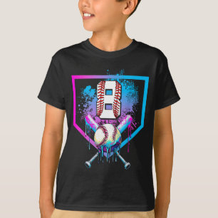 Camiseta de niño béisbol goteo 8º cumpleaños en ca