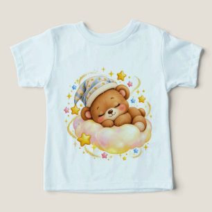 Camiseta de niño brillante con osito de peluche du