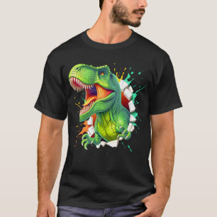 Camiseta de niño con diseño de T-Rex dinosaurio 3D