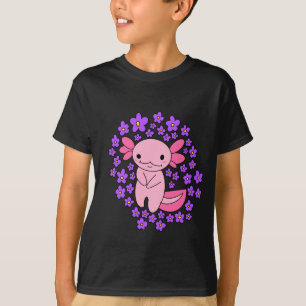 Camiseta de niño de ajolote y flores