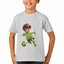 Camiseta de niño de anime Chibi jugador de fútbol
