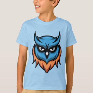 Camiseta de niño de búho enojado genial
