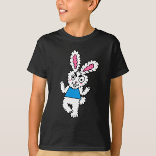 Camiseta de niño de conejo esponjoso gruñón