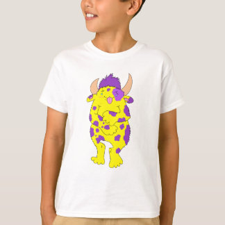 Camiseta de niño de monstruo difuso manchado