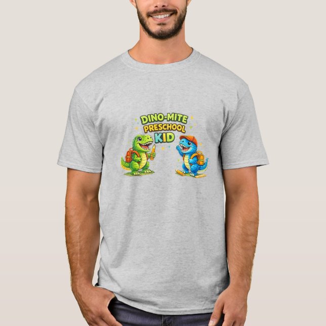 Camiseta de niño de preescolar Dino-Mite – Dinosau (Anverso)