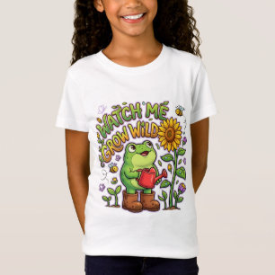 Camiseta de niño de rana linda Mira cómo crezco