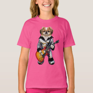 Camiseta de niño estrella de rock pekinés