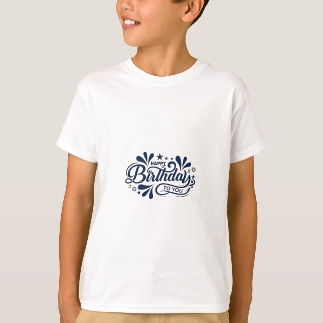 Camiseta de niño - Feliz Cumpleaños (Anverso)