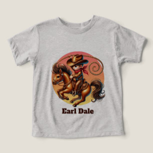 Camiseta de niño genial vaquero personalizable