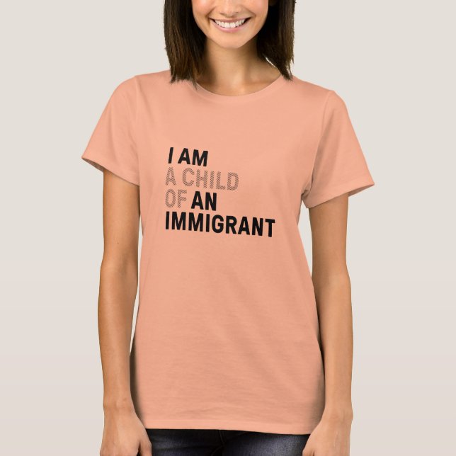 Camiseta de niño inmigrante, mujer (Anverso)
