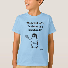 Camiseta de niño: jugador de tenis pingüino
