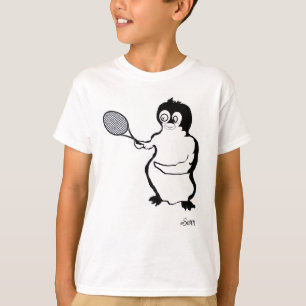 Camiseta de niño: jugador de tenis pingüino