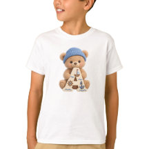 Camiseta de niño marinero con osito de peluche ini