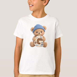 Camiseta de niño marinero con osito de peluche mon