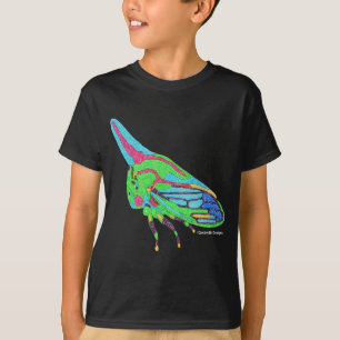Camiseta de niño (negra) - Saltamontes de roble