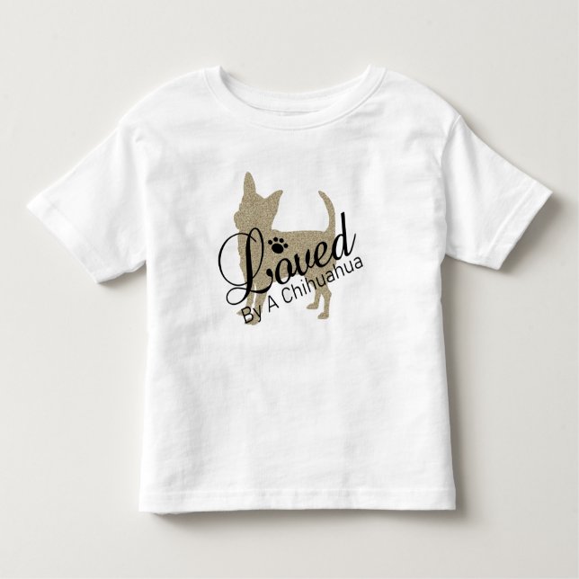 Camiseta de niño pequeño amado por un chihuahua (Anverso)