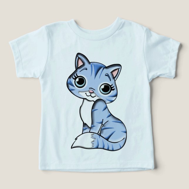 Camiseta de niño pequeño azul (Diseño delantero )